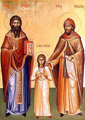 Raffael, Nikolaus und Irene von Lesbos